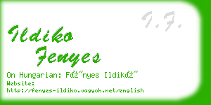 ildiko fenyes business card